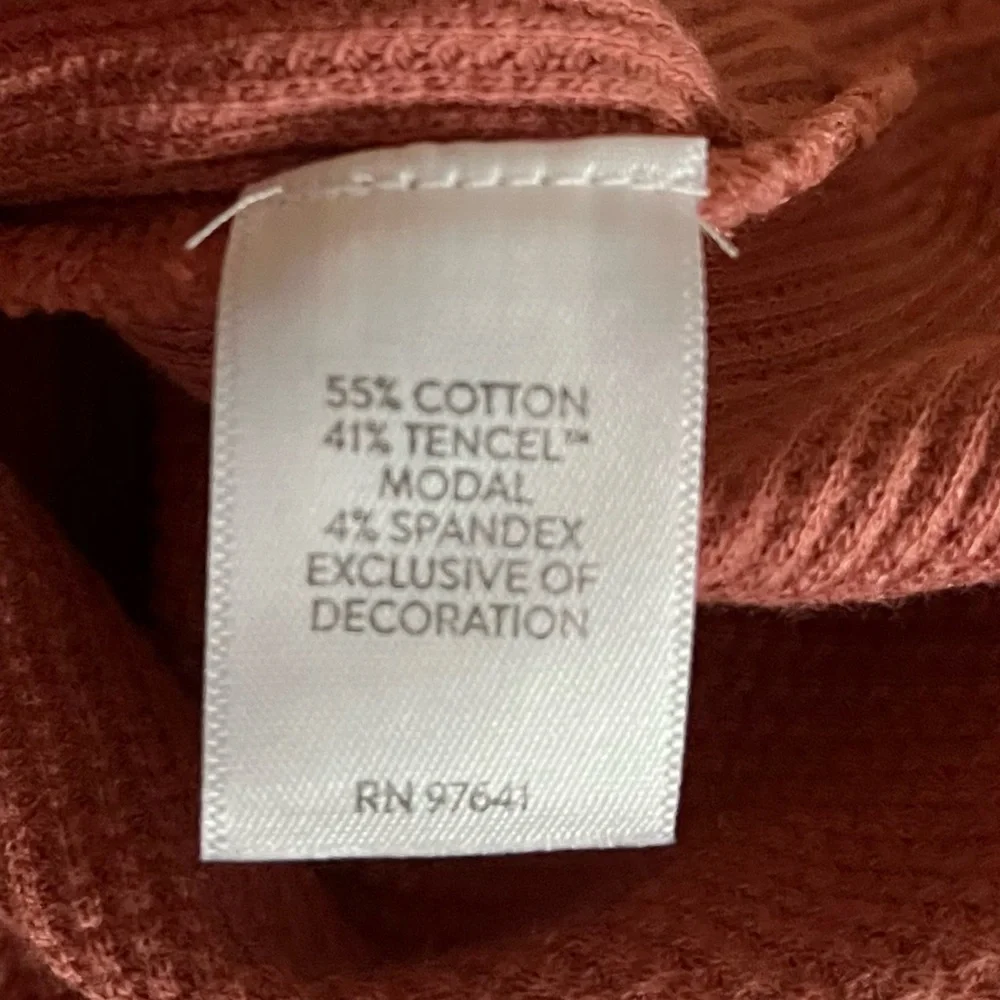 {J. Jill} Embroidered Waffle Knit with Hood in Dusty Rose - Womens XL - Picture 9 of 10